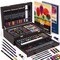 175 Piece Deluxe Art Set with 2 Drawing Pads, Acrylic Paints, Crayons, Colored Pencils, Paint Set in Wooden Case, and Professional Art Kit.Art supplies for adults, teenagers, and artists, paint supplies